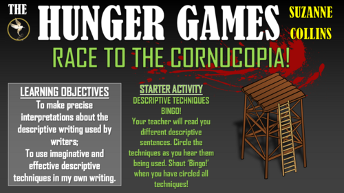 The Hunger Games - Race to the Cornucopia! (Descriptive Writing Lesson)