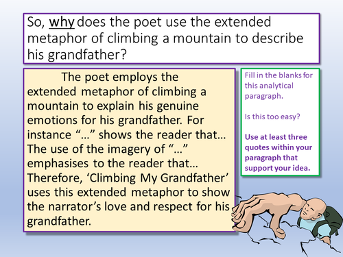 climbing my grandfather comparison essay