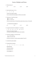 GCSE Maths factors multiples and primes worksheet | Teaching Resources