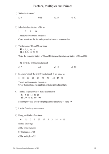 gcse-maths-factors-multiples-and-primes-worksheet-teaching-resources