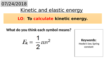 P1.5 Kinetic energy and elastic energy | Teaching Resources