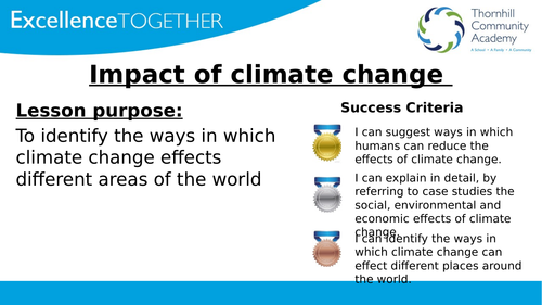 1-9 gcse ks3 geography effects impacts climate change around the world ocr aqa edexcel