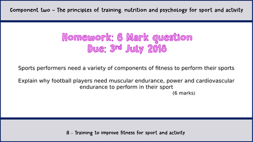 Fitness Testing - Lesson 4 - BTEC LEVEL 1/LEVEL 2 TECH AWARD