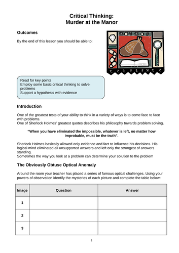 Critical Thinking - EAL and English | Teaching Resources