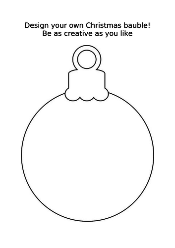 Christmas bauble to colour