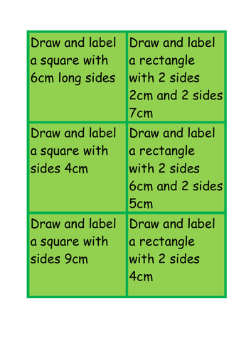 Drawing shapes instructions