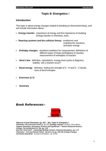 Edexcel chemistry Topic 8: Energetics I