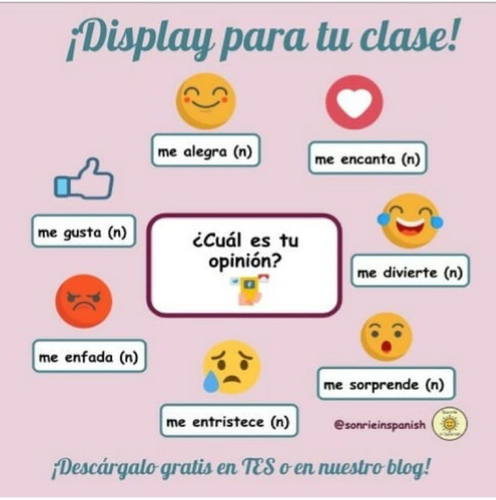 spanish-display-opinions-las-opiniones-teaching-resources