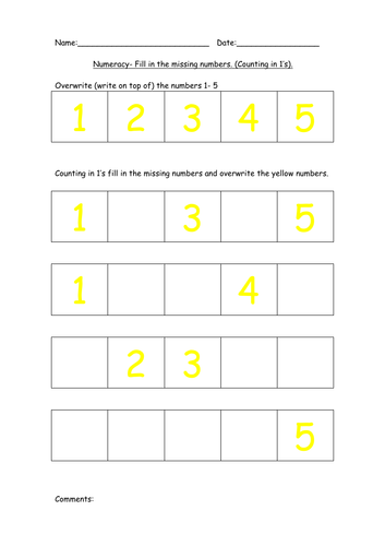 Counting for SEN, Early Years and Primary Maths