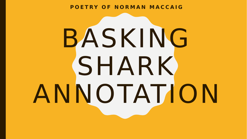 Norman MacCaig Scottish 91����t - Basking Shark
