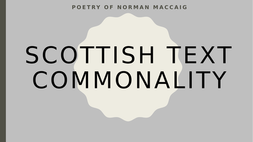 Norman MacCaig Scottish Text Resources