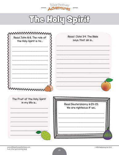 fruits of the holy spirit worksheet