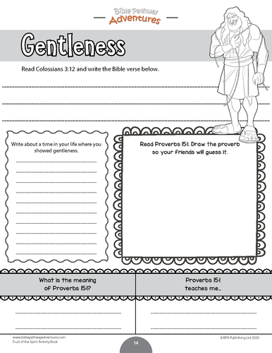 Gentleness: Fruit of the Spirit Activity Book & Lesson Plan | Teaching ...