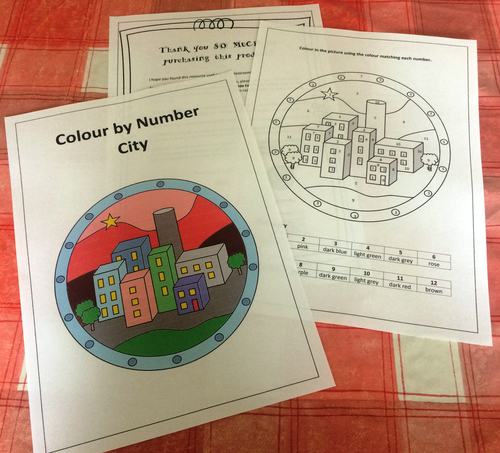 Colour by Number City | Teaching Resources