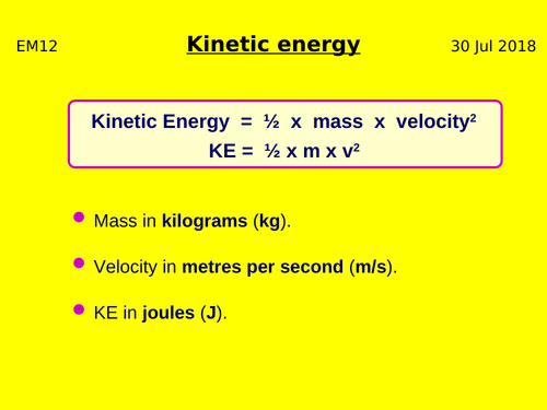 What Is Kinetic Energy Physics Gcse