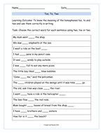 To, Too, Two Homophones - Worksheet | Teaching Resources