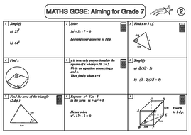 gcse maths worksheets by topic