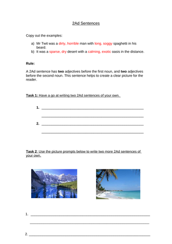 Worksheets to consolidate understanding of Alan Peat sentences ...
