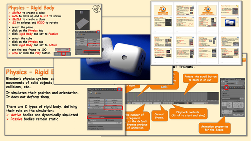 Blender v2.79 3D - (14-15) animating using time frames and rigid bodies