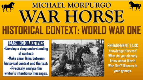 War Horse - Historical Context: World War One!