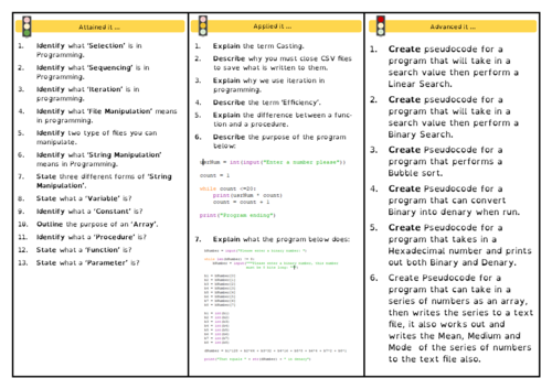 OCR J277 - Revision Question Cards - Computer Science GCSE | Teaching ...