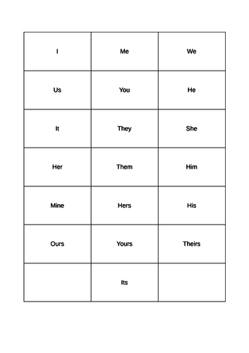 pronouns english grammar worksheets information activity revision adult