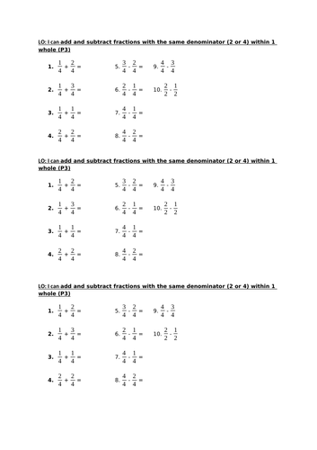 Mixed fraction word problems pack year 5 year 4 teaching resources