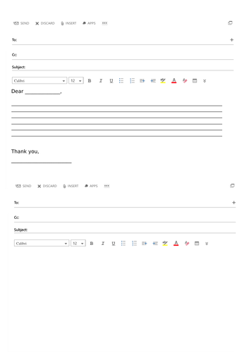 Email template