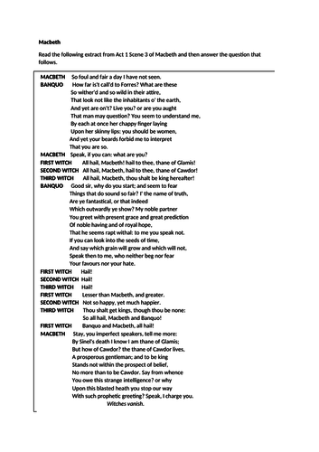 macbeth-aqa-english-literature-exam-questions-with-extracts-teaching