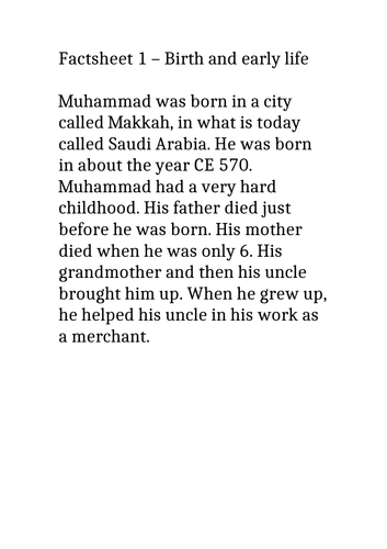 essay on life of prophet muhammad pdf