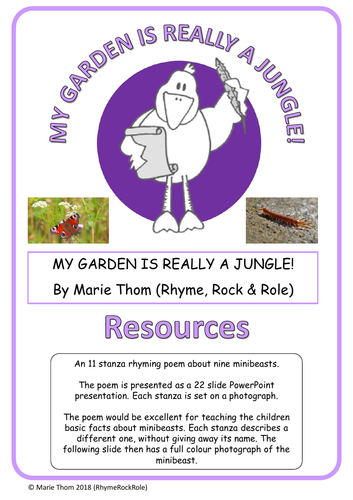 MINIBEAST Poem - K.S.1/E.Y.F.S | Teaching Resources