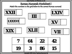 Roman Numerals | Teaching Resources