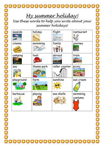 summer-holiday-vocabulary-support-sheets-teaching-resources