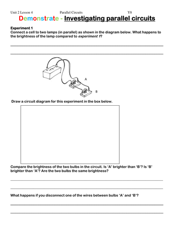 Lesson 4 - Parallel Circuits - KS3 Electricity