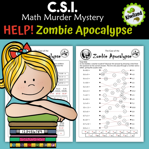 csi math murder mystery help zombie apocalypse grade 4 6 teaching resources