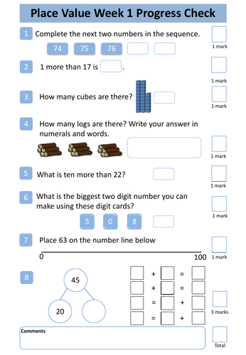 maths homework year 2 place value