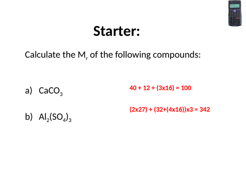 Lesson 10 - % Percentage Composition by Mass