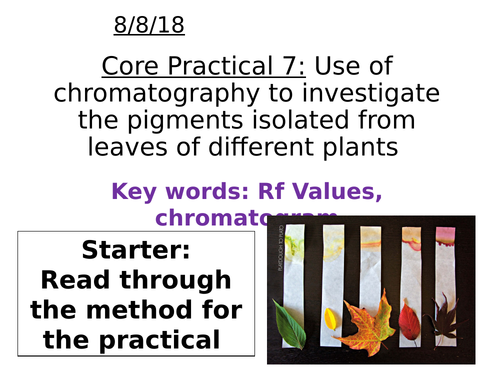 AQA A level Biology - Core Practical 7 | Teaching Resources