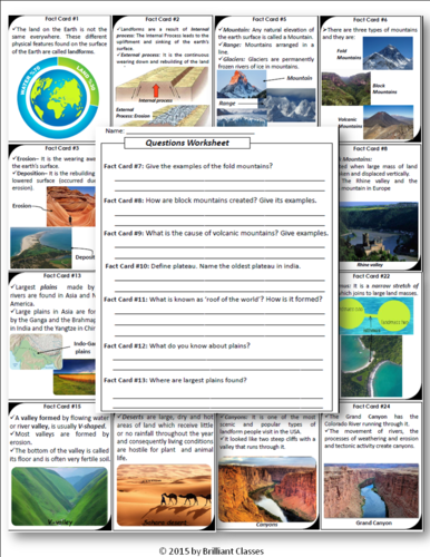 Landforms Scavenger Hunt Activity | Teaching Resources