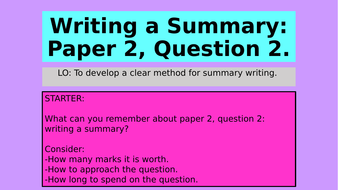 AQA English Language Paper 2, Question 2: Writing a ...