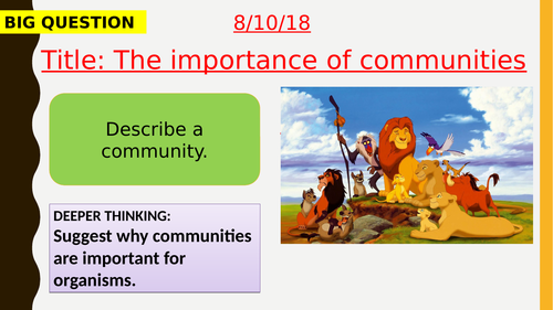 AQA new specification-The importance of communities-B16.1