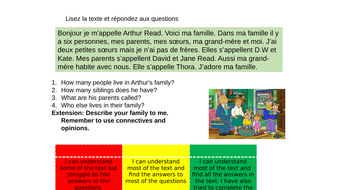 Ma Famille Mi Familia My Family Worksheet Teaching Resources