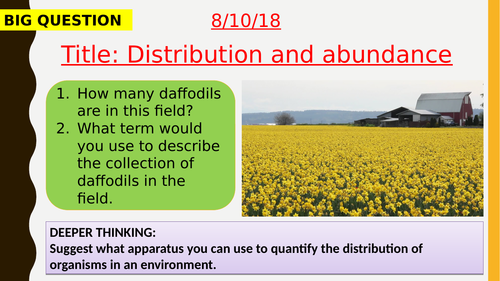 AQA new specification-Distribution and abundance-B16.3