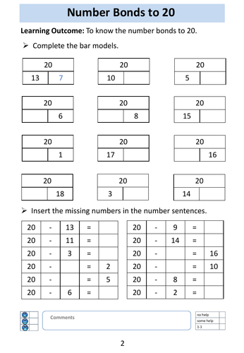 subtraction homework year 2