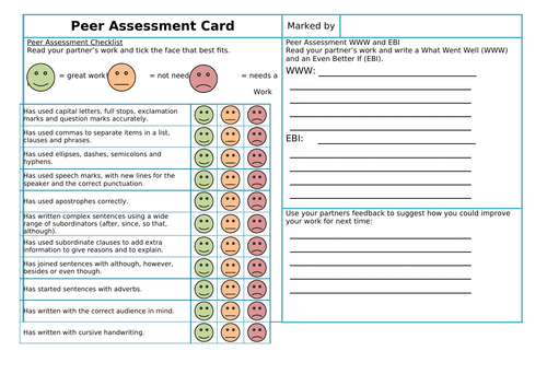 peer-assessment-card-teaching-resources