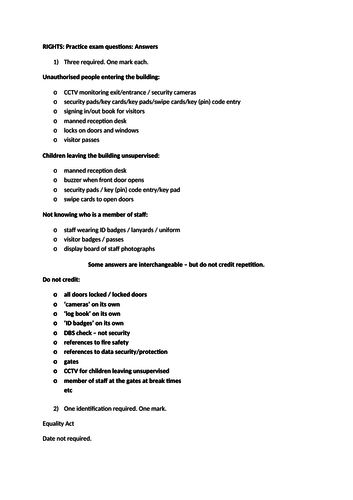 OCR Cambridge National Level 1/2 Health and Social Care RO21 Exam LO1 ...