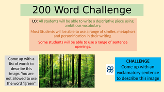 200 word challenge creative writing