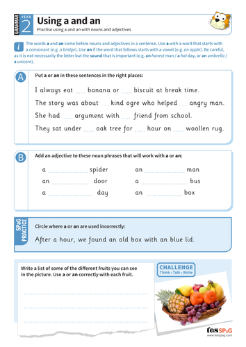 year 2 spag homework