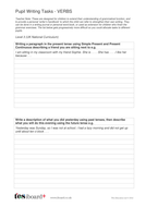 Verbs Writing Task - Year 6 Spag | Teaching Resources