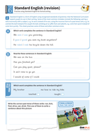 standard english revision worksheet year 6 spag teaching resources